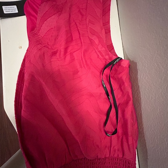 Mark New York Large dark pink blouse short sleeves v neck - Picture 7 of 9